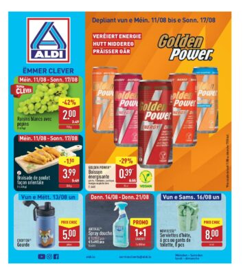 Image du folder Aldi Luxembourg – Dépliant ALDI du 11/08 au 17/08