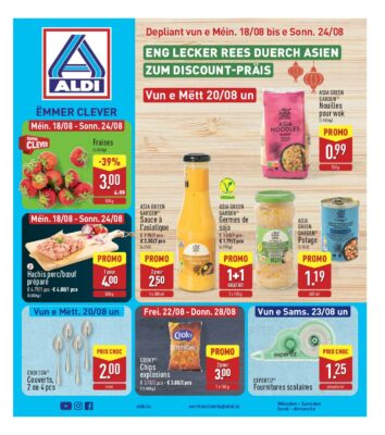 Image du folder Aldi Luxembourg – Dépliant ALDI du 18/08 au 24/08