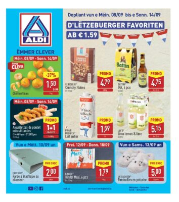 Image du folder Aldi Luxembourg – Dépliant ALDI du 08/09 au 14/09