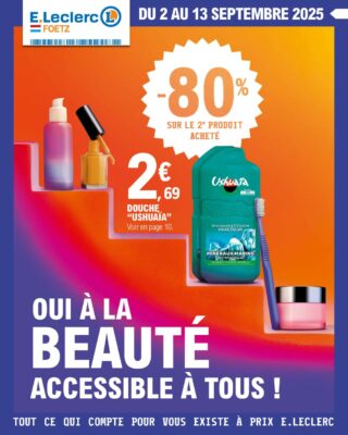 Image du folder E.Leclerc Foetz – Beauté 02-09-25