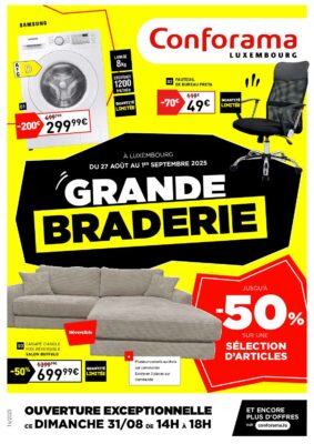Image du folder Conforama Luxembourg – LA GRANDE BRADERIE – CONFORAMA LUXEMBOURG
