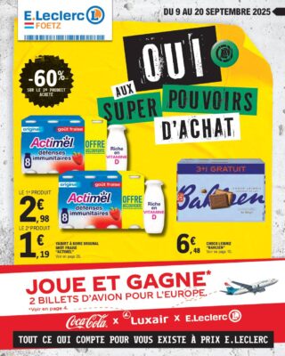 Image du folder E.Leclerc Foetz – Evènement 8 09-09-25