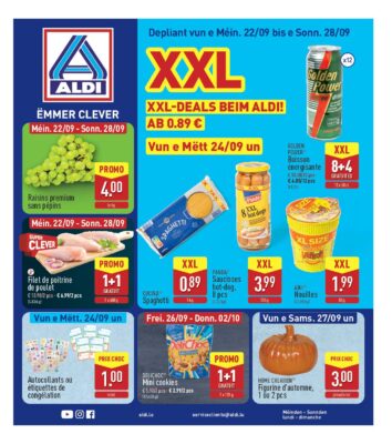 Image du folder Aldi Luxembourg – Dépliant ALDI du 22/09 au 28/09